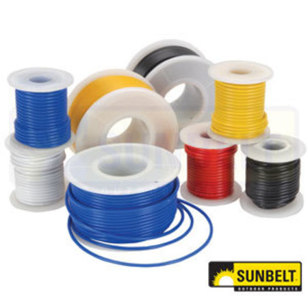 SUNBELT Coil Pack Primary Wire, 40', 18 Ga. (WHT) 5.4" x3.9" x1.7" A-B126A18